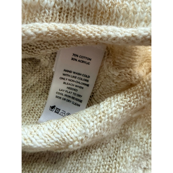Lilla P Women’s Lightweight Knit Sweater Beige Tan Long Sleeve Size L NWT - Picture 5 of 5